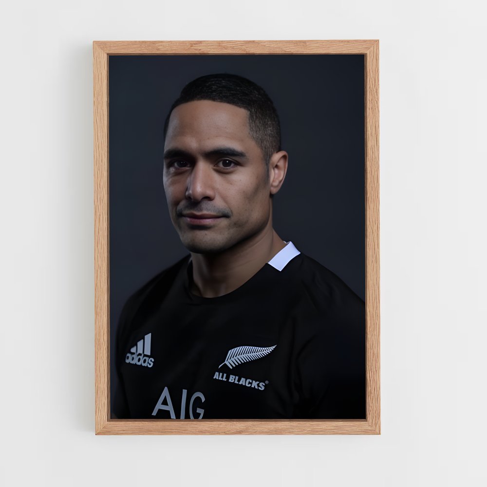 Poster Aaron de smith – affiche Rugby (vue 4)